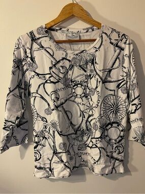 Princess Cruises Nautical Anchor Rhinestone Top L